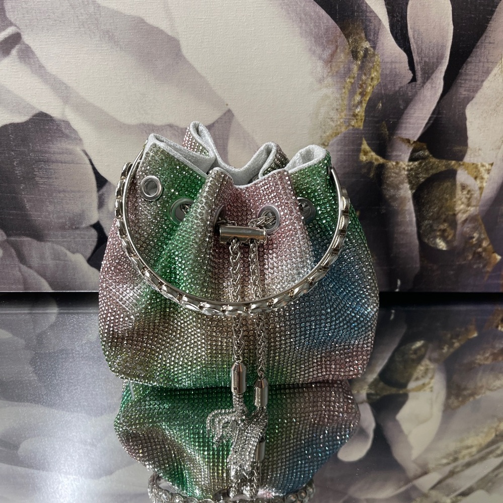 Rhinestone Handbag - Multicolor
